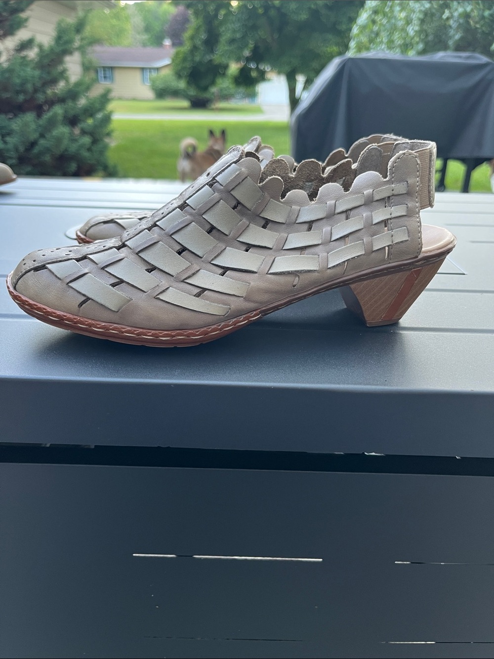 🤎 Rieker Woven Leather Comfort Sandals  EU 37, US size 6.5